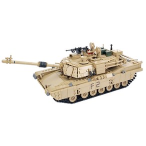 카지 밀리터리 탱크 M1A2 1463pcs, 혼합색상, 1개