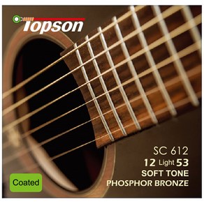 탑선 통기타 스트링 Phospho bonze Soft Tone, light gauge 012 .016 .024 .032 .042 .054, 1개