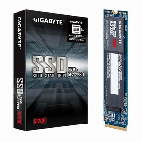 기가바이트 NVMe M.2 2280 SSD, GP-GSM2NE3, 512GB