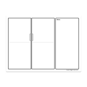 마그보드 냉장고를 부탁해 유리용 화이트보드, W 400mm x L 300mm x T 0.6mm