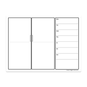 마그피아 마그보드 푸드플래너 유리용 화이트보드, 유리용 자석