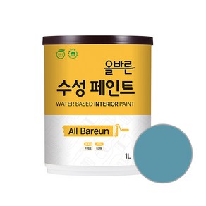 페인트인포 올바른 수성 페인트, 레이크랜드블루, 1개, 1L