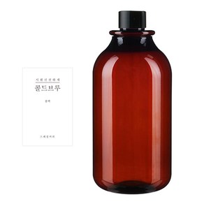 ARB1000 갈색 페트병 1000ml + 검정캡 + 스티커 심플한글콜드브루L, 10세트