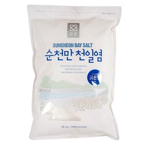 순꽃 순천만천일염 굵은염, 3kg, 1개