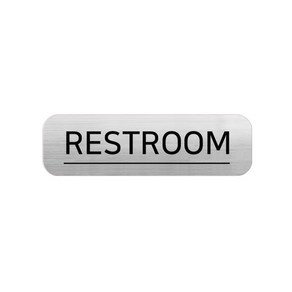 로마크실버유광 인테리어 화장실표지판 네임 L, RESTROOM, 1개