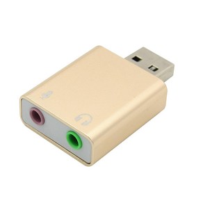 컴스 USB 오디오7.1 컨버터 3.5 ST Mic Gold 사운드카드 외장형, BT325, 1개