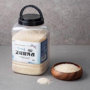 씻어나온 고시히카리 백미, 4kg, 1통