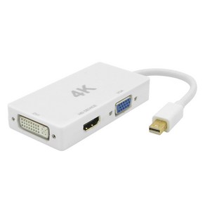 컴스 Mini DP to HDMI + VGA + DVI 노트북 미러링 멀티 컨버터, FW599, 1개