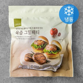 올가 한우와 국산 돼지고기로 두툼하게 만든 육즙 그릴패티 (냉동), 400g, 1개