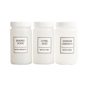 위띵크 세제 3종 보관용기 500ml + 사각라벨, 화이트, 1세트