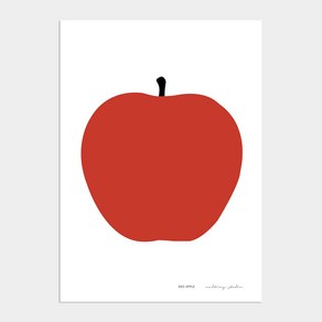 돈을 부르는 사과 그림 포스터 Red apple