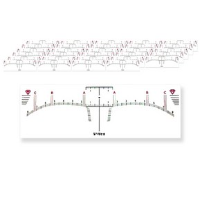 눈썹 디자인 스티커자 50p