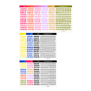 워너디스 마카 알파벳 숫자 스티커 14p 세트