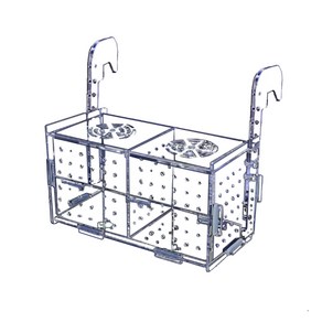 걸이식 아크릴 격리통 2칸, 1개