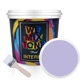 WEMIXTONE 내부용 INTERIOR 수성 페인트 1L + 붓, WMT0397P01 + 랜덤 발송, 1세트