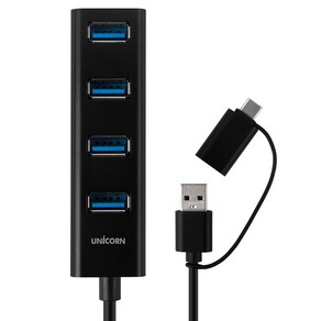 유니콘 USB3.1 4포트 A타입 C타입 겸용 USB허브 TH-500AC