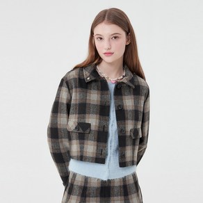 키르시 여성용 SMALL CHECK CROP JACKET