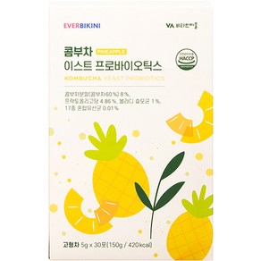 에버비키니 콤부차 이스트 프로바이오틱스 파인애플맛 30p, 150g, 1개