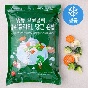 중국산 브로콜리 콜리플라워 당근 혼합 (냉동), 1kg, 1개