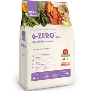 네츄럴랩 전연령 6 ZERO PLUS CAT 2 건식사료, 가수분해 연어, 2kg, 1개