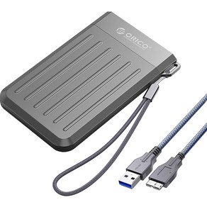 오리코 SSD HDD 외장 하드 케이스 USB3.1 5Gbps M25U3 그레이, 1개