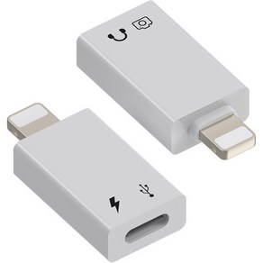 호후 아이폰 USB C to 라이트닝 8핀 OTG 젠더 오디오 V83 화이트