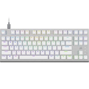 커세어 K60 RGB PRO TKL OPX 게이밍 기계식 영문 유선 텐키리스 키보드, 화이트, RGP0140