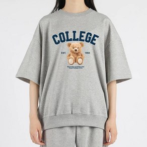 에어플레인 COLLEGE 오버핏 반팔 맨투맨