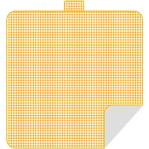꿀비 가벼운 접이식 돗자리 생활방수 잔디밭 비치 감성피크닉매트 대형 레몬체크 200*200