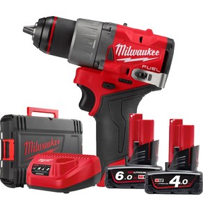 밀워키 12V FUEL 드릴 드라이버 GEN3 M12 FDD2-642X, 1개