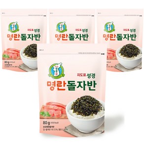 지도표성경 명란돌자반, 80g, 4개