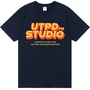 언탭트 남성용 빅사이즈 UTPD STUDIO 그래픽 18수 반팔 티셔츠