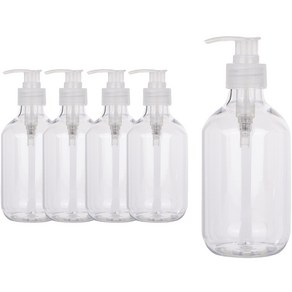 펌프 로션 샴푸 공병 용기 500ml, 투명(캡), 5개