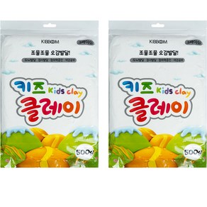 키즈 클레이 2p, 흰색, 500g, 2개