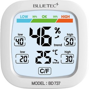 블루텍 온습도계 BD-737 401-8779, 1개