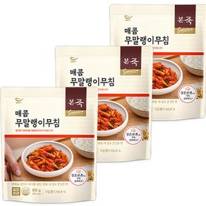 본죽 매콤 무말랭이무침, 3개, 80g