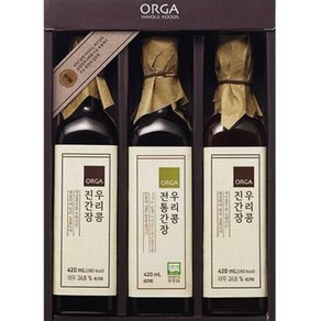 올가홀푸드 우리콩 간장 선물세트, 1세트, 420ml