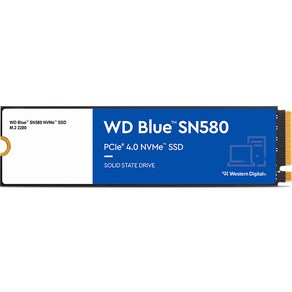 WD Blue SN580 M.2 2280 NVMe SSD, WDS500G3B0E, 500GB