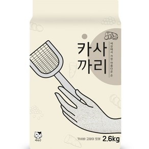 카사까리 카사바 고양이모래, 2.6kg, 6개, 무향