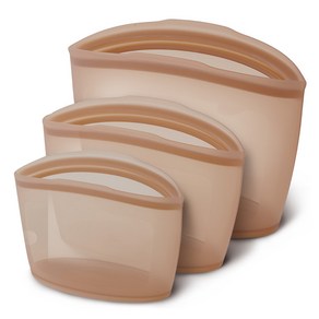 퍼기 3중 밀폐 실리콘 지퍼백 3종 세트, 1세트, 500ml, 850ml, 1500ml