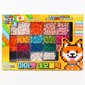 바니랜드 아동용 마이펫 네모블럭세트, 혼합색상, 1개