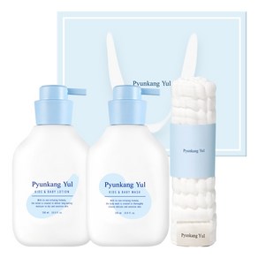 편강율 키즈앤베이비라인 로션 590ml + 워시 590ml + 거즈 세트