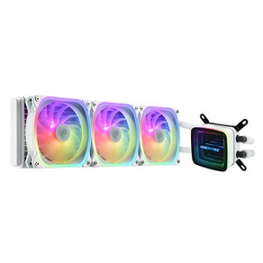 에너맥스 AQUAFUSION ADV 360 ARGB CPU 쿨러 화이트 ELC-AQFA360-SQA-W, 1개