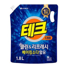 테크 클린 앤 리프레쉬 액체세제 드럼 리필, 1.8L, 1개