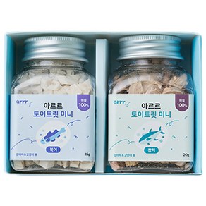 아르르 강아지 토이트릿 미니 피쉬 북어 15g + 참지 20g 선물세트, 혼합맛(북어/참치), 1세트