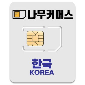 나무커머스 한국 유심칩, 30일, 총 30GB, 1개