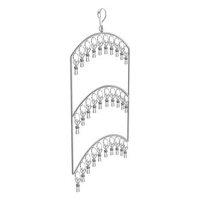 아로마트 스테인레스 스틸 다기능 양말 속옷 멀티 건조대 3단 30클립