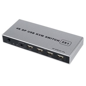 컴스 2포트 DP USB KVM 스위치 선택기 4K 60Hz, BF232, 1개