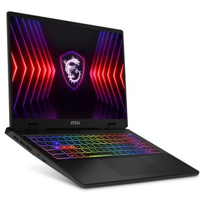 MSI 2024 스워드 16 HX 코어i7 인텔 14세대 지포스 RTX 4060, 블랙, 512GB, 16GB, Fee DOS, Swod 16 HX B14VFKG(415)