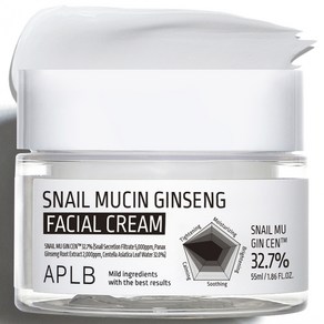 APLB 스네일 뮤신 진생 페이셜 크림, 55ml, 1개